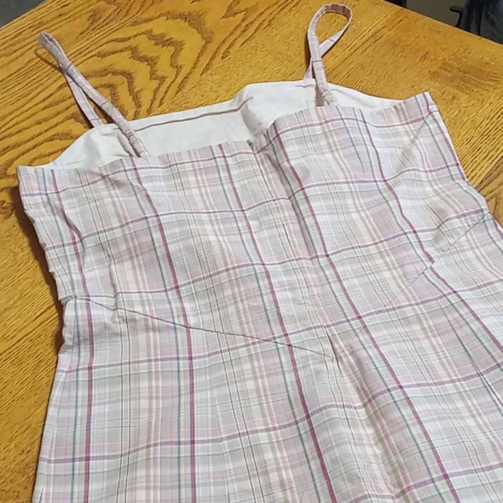 J.CREW Womens Dress 4 NEW  PINK Casual Party Striped Straps COTTON - Picture 7 of 8